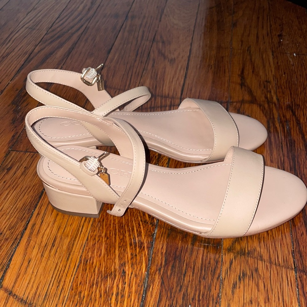 Coach sandal heels - tan